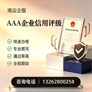 江苏AAA企业信用评级申请服务